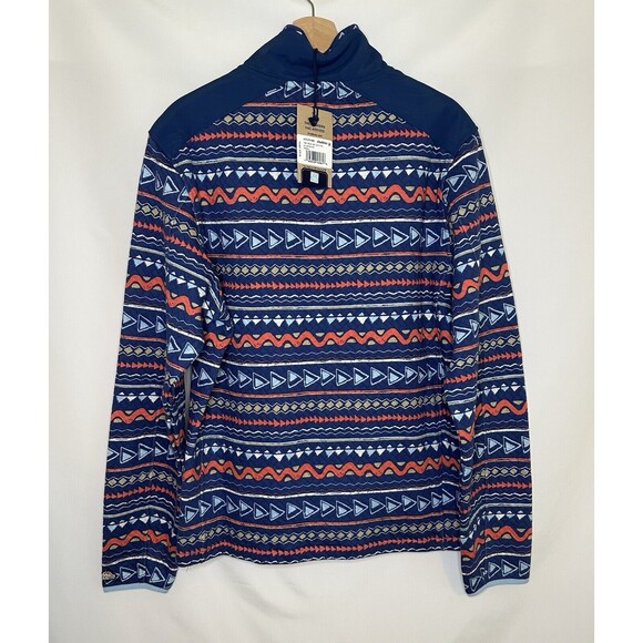 CHUBBIES Trail Mix Geo-Pattern Quarter Zip Sweatshirt Pocket‎ Men's MEDIUM *NEW* - Picture 5 of 11